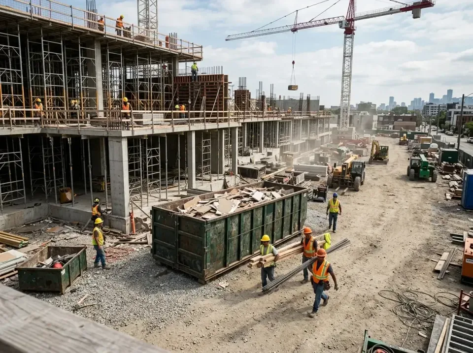 commercial-construction-site-w-002 — frequently asked questions, Low Cost Construction Dumpster Rental in Sartell, MN